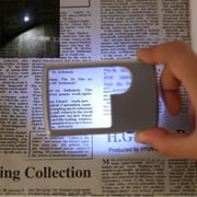 Adzgya Book Lights 6X 3X LED Magnifying Glass With Light Kids Jewelry Science 3X Magnifier Magnifying Glasses With Light Silver